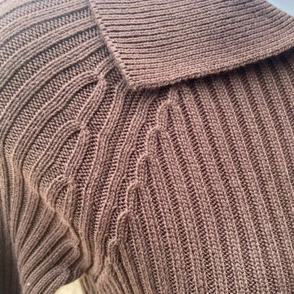 Victoria's Secret (Moda International) Vintage Sweater Dress; Brown; XS w/belt - Picture 5 of 6